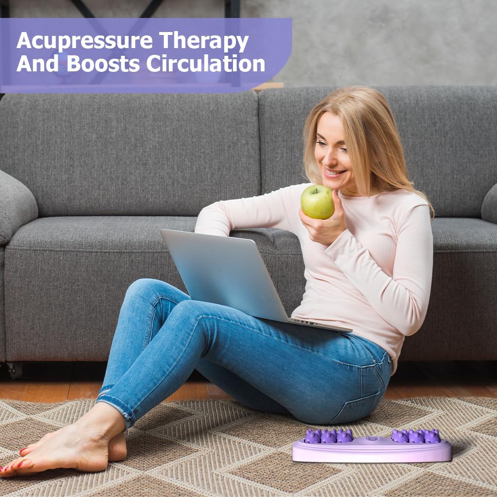 Spiked foot massage roller for plantar fasciitis relief โ acupressure roller for natural foot pain treatment